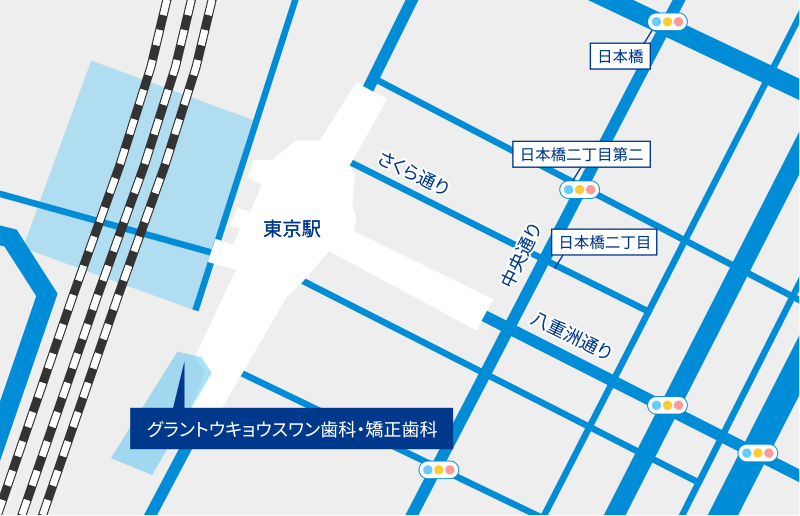 グラントウキョウスワン歯科・矯正歯科のマップ